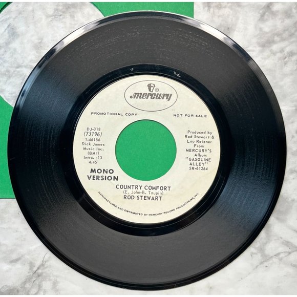 Rod Stewart Country Comfort 45 Rock Vinyl Mercury Promo Elton John Cover VG+ - Picture 4 of 6